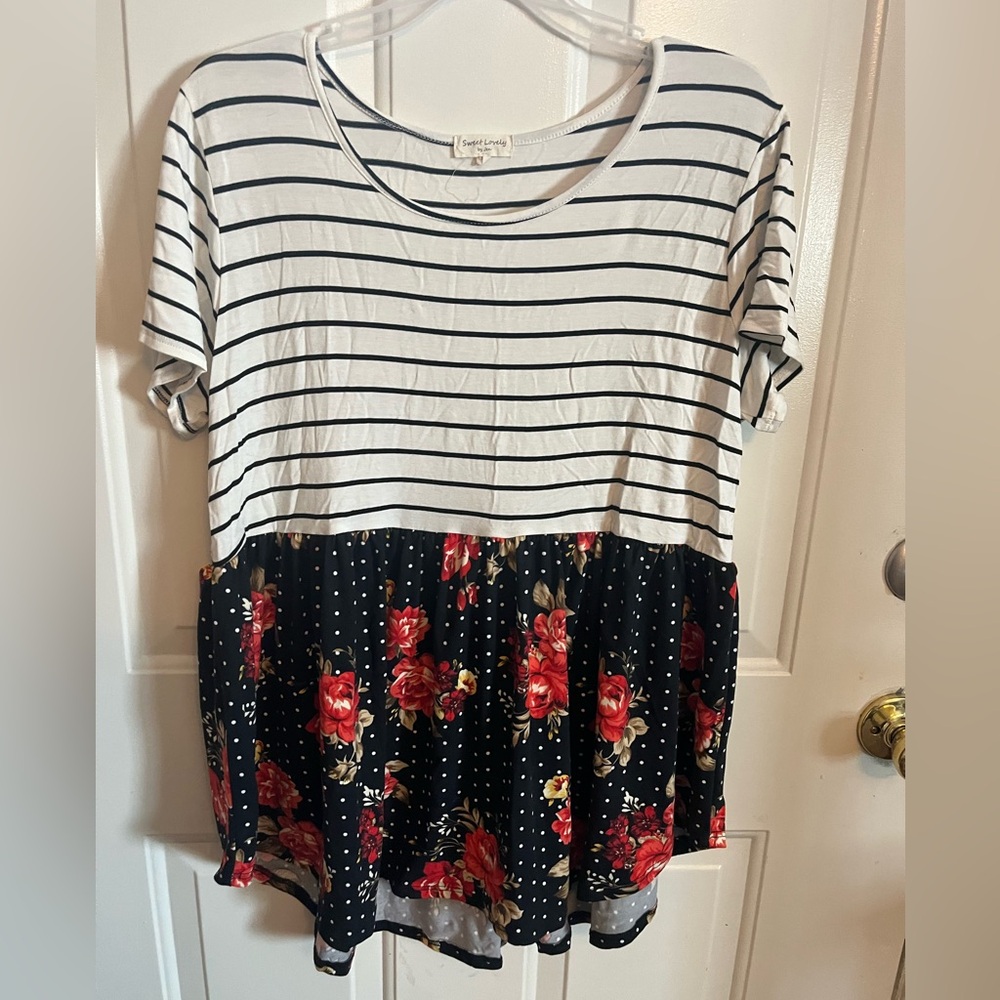 Baby doll longer knit top